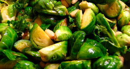 Braised Brussel Sprouts With Bacon